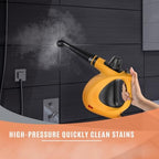 Phueut Pressurized Handheld Multi-Surface Natural Steam Cleaner with 12 pcs Accessories, Multi-Purpose Steamer for Home Use, Steamer for Cleaning Floor, Upholstery, Grout and Car (Orange) - Image 4