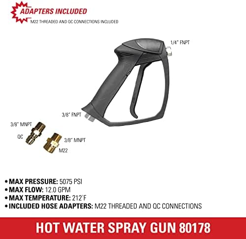 Simpson 5075 PSI Hot Water Pressure Washer Gun, Universal Fit, 80178 - Image 5