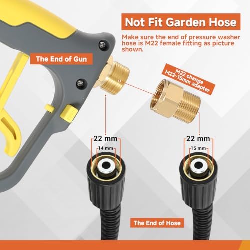FIXFANS Pressure Washer Foam Cannon Gun, Car Wash Brush with Long Handle - Image 3
