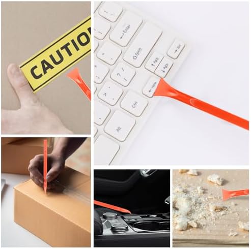 9 Pieces Plastic Scraper, No-Scratch Paint Scraper Tool Portable Car Crevice Cleaning Tool Multi-use Kitchen Scraper Small Sticker Remover for Tight Spaces, Crevices, Food, Labels, Oil Stains, Dirt - Image 7