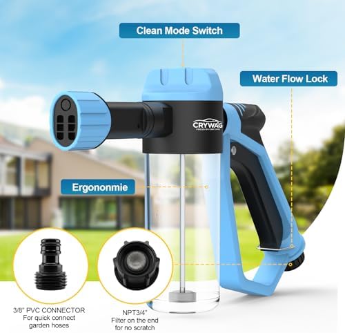 Car Wash Foam Gun for Garden Hose, with Microfiber Wash Mitt, Foam Sprayer - Image 4