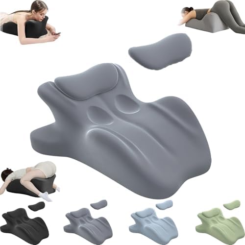 Sweet Spot Pillow for Sitting, Couples Intimacy Pillow - 27° Angle Perfect Position, Multifunctional Couple Back Pillow with 3D Memory Foam Design, Support for Relaxation or Play (Gray) by Unknown