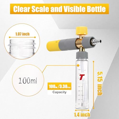 Tool Daily Mini Foam Cannon for Pressure Washer, Dual Connector - Image 3