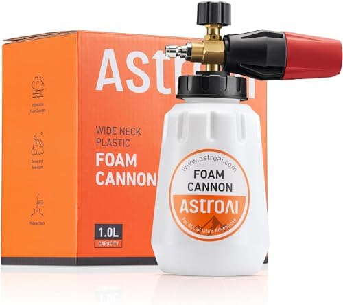 AstroAI Foam Cannon for Pressure Washer with 1/4" Quick Connect Plug, 1 L by AstroAI