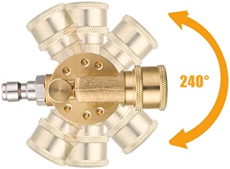 FIXFANS Pressure Washer Pivoting Coupler, Gutter Cleaner Attachment - Image 5