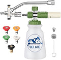 Selkie Foam Cannon with Double Tip Attachment,Adjustable Pressure Washer Foam Blaster with with Dual-Connector Accessory,5 Power Washer Sprayer Nozzles, 1/4" Quick Connect, 3600 PSI by SELKIE
