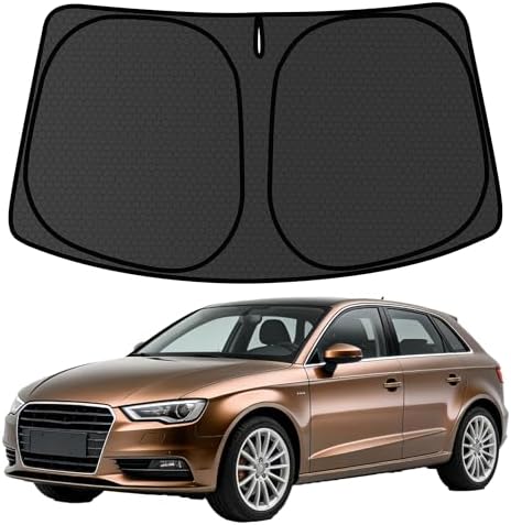 A3 Customized Windshield Sun Shade for 2014-2020 A3 Front Window Sunshade Visor Protector Foldable Blocks UV Rays Keep Car Cooler Accessories by aatoppus