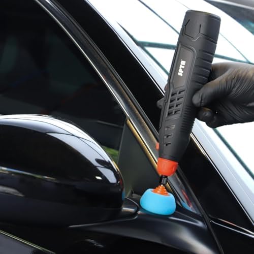 Cordless Rotary Tool, SPTA Powerful Mini Detail Polisher Kit, 36Pcs 12V Li-ion Battery 5,000-25,000 RPM Micro Auto Detailing Car Polisher Polishing Foam Pad Set for Buffing Polishing Sanding Cleaning - Image 6