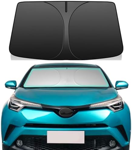 Windshield Sun Shade for Toyota CHR 2018-2023 CH-R Sunshade 240T Reflective Fabric Double-Layer Design Window Cover Sun Visor Foldable Sunscreen Blocks UV Rays Keep Your Car Cooler by Unknown