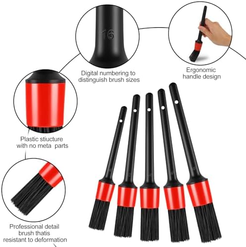 REGUICORP 13PCS Car Detailing Brush Set, Car Detailing Brush Kit, Ultra No Soft Scratch Detailing Brush, Car Cleaning Brushes for Interior or Exterior - Professional Dusting Cleaning Supplies - Image 3