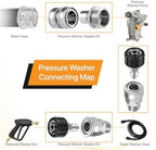 Twinkle Star Pressure Washer Adapter Set, Stainless Steel, 8 Sets - Image 5