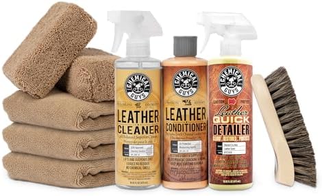 Chemical Guys, 9-Piece Leather Cleaner & Conditioner Kit for Car Interiors by ChemicalGuys