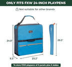 FXW Dog Playpen Storage Bag, Designed for RV Trips, Blue, 2 Packs | Fits FXW Pens Only(24" H 8 Panels & 9 Stakes), Comfortable Carry, Neat Storage, Wear-Resistant, Patented - Image 3