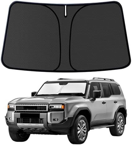 Land Cruiser Customized Windshield Sun Shade for 1998-2025 2026 Land Cruiser Front Window Sunshade Visor Protector Foldable Blocks UV Rays Keep Car Cooler Accessories by aatoppus