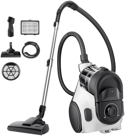 Eureka Bagless Canister Vacuum Cleaner, Household Vacuum for Home, White by Unknown