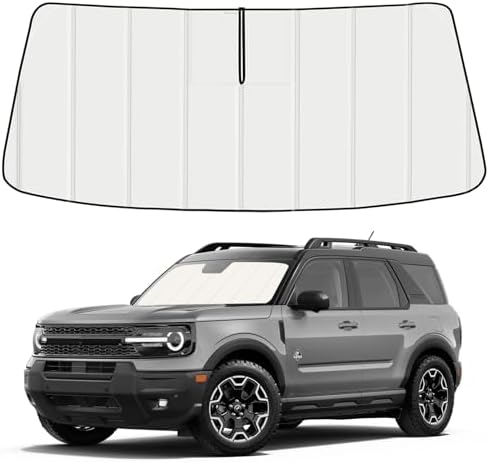 Windshield Sun Shade for Ford Bronco 2021-2026, Accordion Folding Design by Fonowka