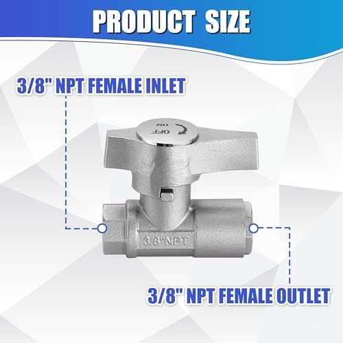 M MINGLE Ball Valve Pressure Washer, 3/8" Quick Connect Ball Valve for Power Washer Hose, 5000 PSI - Image 5