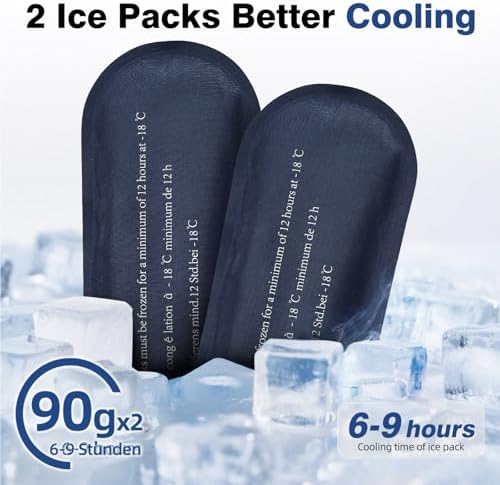 apollo walker Insulin Cooler Travel Case with Ice Packs and Insulation | TSA Approved Includes 2 x 90g ice packs for 9-hour cooling insulin pens & syringes for Diabetics to Carry (Black) - Image 3