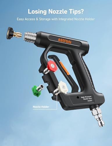 AstroAI Short Pressure Washer Gun with Swivel, 3/8" Quick Connect, 4060 PSI - Image 5