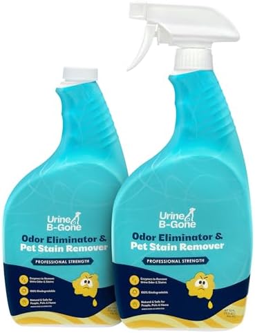 Urine B-Gone Enzyme Cleaner for Pet & Human Urine, Original, 32 oz, 2-Pack by URINEB-GONE