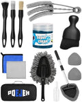 Car Detailing Kit 15PCS, Boar Hair Brushes,160g Gel, Swivel Glass Tool by Unknown