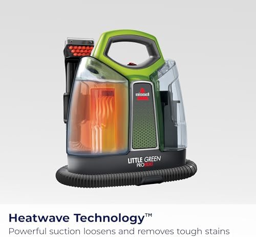 BISSELL Little Green Proheat Portable Deep Cleaner/Spot Cleaner and Car/Auto Detailer with self-Cleaning HydroRinse Tool for Carpet and Upholstery, 2513E - Image 4