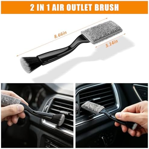 Car Wash Detailing Kit Cleaning Set with Foam Gun Sprayer, Long-Handle Brush, Large Wash Mitt, Towels, Complete Interior & Exterior Car Washing Supply Set (Orange) - Image 6