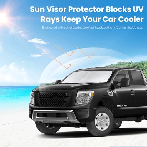 Custom Fit Titan Windshield Sunshade for Nissan Titan 2020-2023 2024 2025 - Image 5