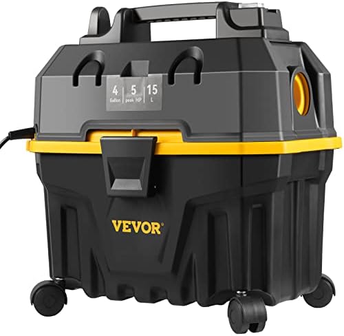 VEVOR 4-Gallon 5.0 Peak HP Wet Dry Shop Vacuum with Blowing Function - Image 4