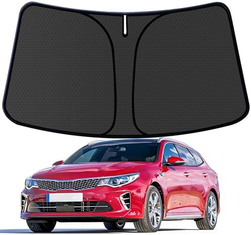 Optima Customized Windshield Sun Shade for 2016-2019 2020 Optima Front Window Sunshade Visor Protector Foldable Blocks UV Rays Keep Car Cooler Accessories by aatoppus