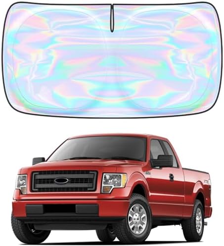 Windshield Sun Shade for Ford F150 F-150 2021-2026 - 4 Layers Sunshade Compatible with Ford F-150 Foldable Front Window Sunshade Sun Visor Protector Block UV Rays Keep Your Car Cooler Car Accessories by Unknown