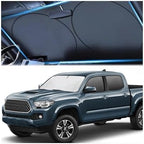 Windshield Sun Shade, Reflective Sunshade for Car Windshield with Mirror Cut-Out, Blocks 99% UV Rays & Keeps Vehicle Cool, Fits Cars, Trucks, SUVs & Vans, Fade-Resistant, (Small) by Autopect