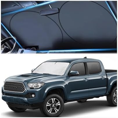 Windshield Sun Shade, Reflective Sunshade for Car Windshield with Mirror Cut-Out, Blocks 99% UV Rays & Keeps Vehicle Cool, Fits Cars, Trucks, SUVs & Vans, Fade-Resistant, (Small) by Autopect