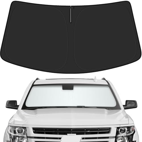 Car Windshield Sun Shade for Chevy 2015-2020 Tahoe Accessories (OEM Design) Reflective Foldable Heat Insulation Sunshade for Ultimate Protection by Unknown