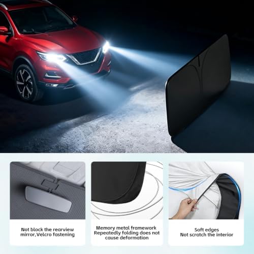 Windshield Sun Shade for Nissan Rogue Sport 2017-2024 Sunshade - Image 5