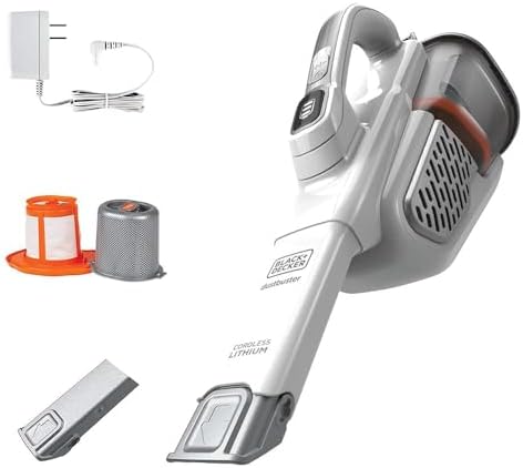 BLACK+DECKER Dust Buster Hand Held Vacuum Cordless Rechargeable, Portable Vacuum for Car, Extended Runtime, Powerful Suction, Extra Long Crevice Tool, AdvancedClean+ (HHVK320J10) by Unknown
