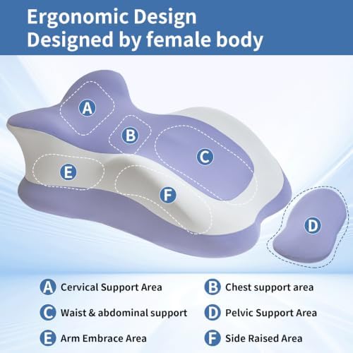Intimacy Pillow Wedge - Sweet Spot Pillow for Couples, Memory Foam Ergonomic Support Cushion, Multi-Position Couples Pillow, Removable Washable Cover for Relaxation & Play (Purple Grey) - Image 5