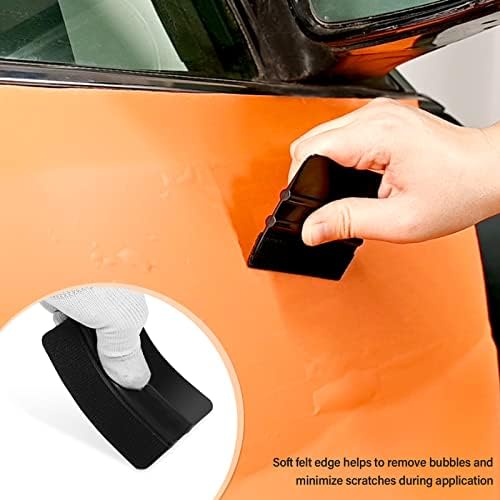 Gomake Vehicle Vinyl Wrap Window Tint Film Tool Kit Include 4 Inch Felt Squeegee, Retractable 9mm Utility Knife and Blades, Zippy Vinyl Cutter and Mini Go Corner Squeegee for Car Wrapping (5 Tools) - Image 5