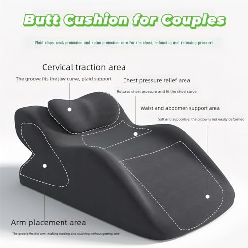 Butt Cushion for Couples, Ergonomic Memory Foam Pillow - Posture Support Pillow for Intimacy, Modern & Simple Style Cushion Suitable for Home Use (Green) - Image 2