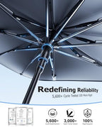 Weektic Windshield Sun Shade Umbrella, [Double Thickened Ice Crystal Coating] Sun & Heat Protection, Keep Car Cool & Protect Interior, Zero Light Leakage Small 53" L x 31" W - Image 5