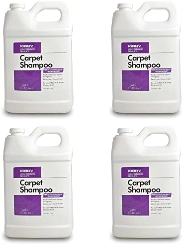 Kirby Carpet Shampoo – 1 Gallon (Pack of 4) | Deep Cleaning Solution for Carpets & Rugs, Lavender Scent, Residue-Free Formula by Kirby