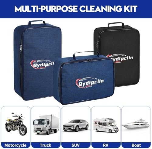 Qydipclin 23Pcs Car Detailing Kit, Car Detailing Brush Set, Car Wash Cleaning Kit, Car Detailing Brushes, Professional Car Care Kit for Interior Exterior Wheels, Blue - Image 7