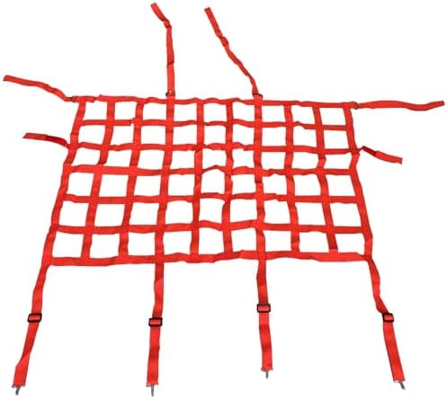 Car Front Rear Partition Barrier Net Replacement for Wrangler JK JL Unlimited 2007-2023 Gladiator JT Truck 2 Door 4 Door Pet Safe Drive (Red) by Motipudy