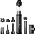 Car Vacuum Portable Cordless,18000Pa 4in1 Portable Handheld Cleaner Vacuum &Air Duster 2 Suction Modes Power Blowing&Inflating, Brushless Motor Vacuum with Multi Nozzles for Car,Keyboards, Office,Pet by FORETOO