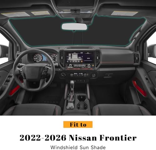 Car Windshield Sun Shade for Nissan 2022-2025 2026 Frontier Accessories (OEM Design) Reflective Foldable Heat Insulation Sunshade for Ultimate Protection - Image 2