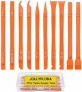10Pcs Plastic Scraper Tools with Storage Case, Car Detailing Tools Kit, Multi-Purpose Cleaning Sticks for Tight Gaps, Removing Stickers, Labels, Grease & Dirt, Orange by JOLLYFLORAOffical