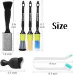 MVEQRRN 7PCS Car Detailing Brush Set,Boars Hair Detail Brush kit(Green) - Image 2