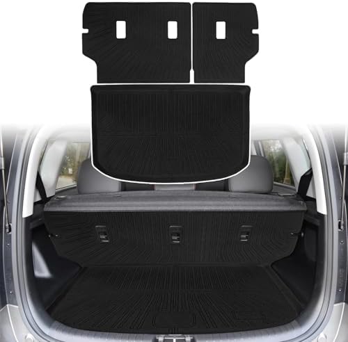 for Kia Soul 2014-2019 Trunk Mat Back Seat Cover Cargo Mat Cargo Liner Protector with Backrest Mat Dog Liner TPE All Weather by CaBYbigG