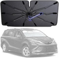 [2026 Upgrade]Windshield Sun Shade Umbrella, Scratch-Free Sunshade for SUVs by MakeLifeBetter