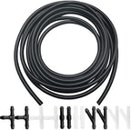 Windshield Washer Hose Kit - Includes 4 Meter Washer Fluid Hose & 12 Pcs Hose Connectors, Compatible with Most Vehicle Windshield Washer Nozzle Installation, for Connecting Car Water Pumps and Nozzles by SmaringWing